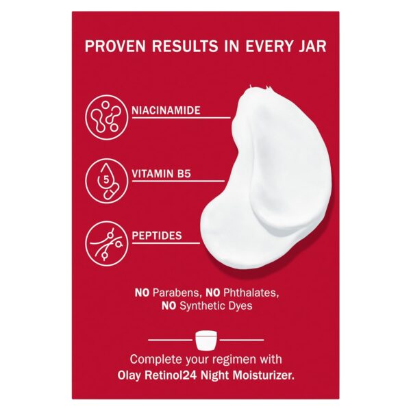 Olay Niacinamide Face Moisturizer, Firming Cream for Women, Non-Greasy - Anti-Wrinkle, Anti-Aging, Hydrating, Renewing, Stronger Skin Barrier, Smooths - Peptides, 1.7 Oz