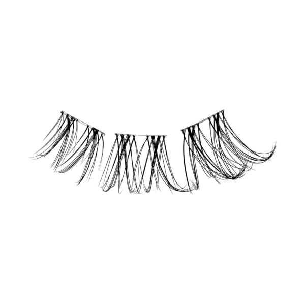 Clear Band False Eyelashes, Lash Extension Kit, Feathery & Wispy, Natural Volume, 8mm-10mm-12mm, Includes Bond & Seal, Precision Applicator & 36 Lash Clusters