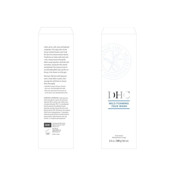 DHC Mild Foaming Face Wash, 3.5 oz