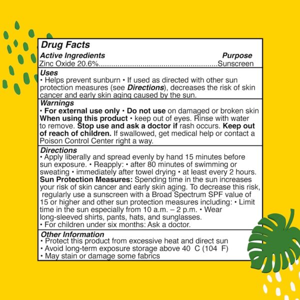 Hello Bello Mineral SPF 50 Face & Body Sunscreen Stick, Water Resistant and Reef Friendly Roll On Sun Protection, 1oz