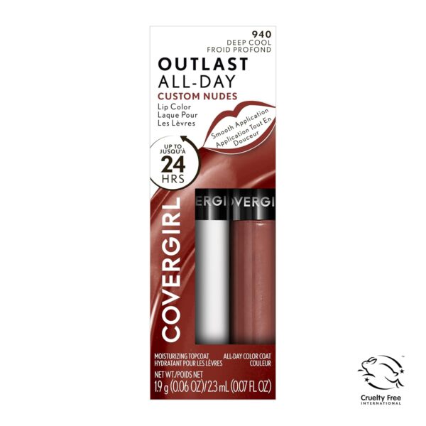 COVERGIRL Outlast All-Day Lip Color Custom Nudes, Medium Warm