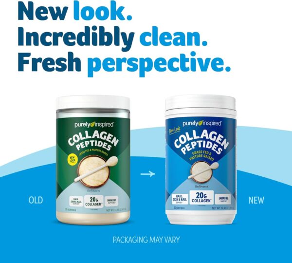 Purely Inspired Collagen Powder, Unflavored (20 Servings) - 20g Collagen Peptides Protein Powder for Women & Men - Grass-Fed & Pasture Raised - Gluten-Free, Paleo & Keto-Friendly Collagen Drink