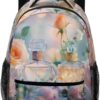 Perfume Rose Floral Laptop Backpack Lightweight Travel Daypack Shoulder Bag for Men Women