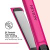 REVLON Ceramic Coated 1 Inch Flat Iron - Hair Straightener Helps Fight Frizz & Enhances Shine for Sleek Styles or Loose Waves, Travel Ready Flat Iron