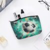 Makeup Bag for Women Cosmetic Bags Soccer Travel Toiletry Bag Cute Zipper Make Up Bags Large Capacity Makeup Case Organizer Portable Makeup Pouch for Travelling Gift