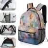 Perfume Rose Floral Laptop Backpack Lightweight Travel Daypack Shoulder Bag for Men Women