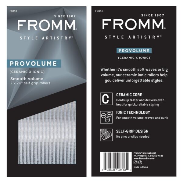 ProVolume 2.5" Self-Grip Ceramic Ionic Thermal Hair Rollers, 2 Count Large Salon Quality Hair Curlers for Medium and Long Hair, Blowouts, Curtain Bangs