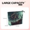 Linen Makeup Bag For Women, Waterproof Travel Cosmetic Organizer Lightweight Zipper Travel Toiletry Bag Organizer Octopus Ship Makeup Brushes Storage Bag