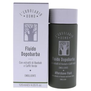 L'Erbolario Baobab And Green Coffee Aftershave Fluid - For Instantly Reducing Any Redness Caused By Shaving - Soothe Any Feelings Of Discomfort And Dryness - Burst Of Freshness - For Men - 4.05 Oz
