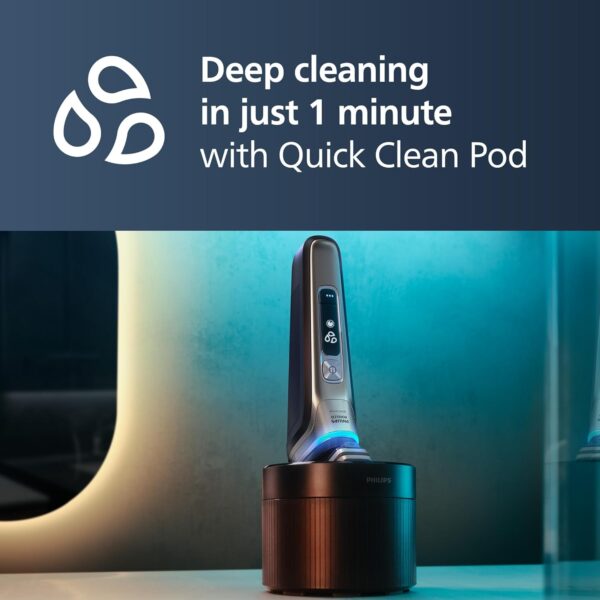 Philips Norelco Shaver Series 9000 Space Grade Edition, Wet & Dry Electric Shaver, with Lift & Cut Shaving System, Pop-up Trimmer, Cleaning Pod & 3 Cartridges, Charge Stand & Travel Case, S9979/92