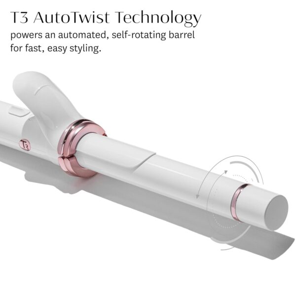 T3 CurlWrap Automatic Rotating Curling Iron with Longer Barrel, 2 Timer Settings, 9 Heat Settings, Auto-Rotating Ceramic Barrel and Ion Generator for Fast, Easy Curls and Waves on All Hair Types