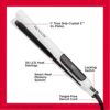 REVLON Crystal C + Ceramic Digital Hair Flat Iron | Long-Lasting Shine and Less Frizz, (1 in)