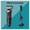 Braun Electric Shaver for Men, Series 7 7171cc, Wet & Dry Shave, Turbo & Gentle Shaving Modes, Waterproof Foil Shaver with Precision Trimmer, Space Grey
