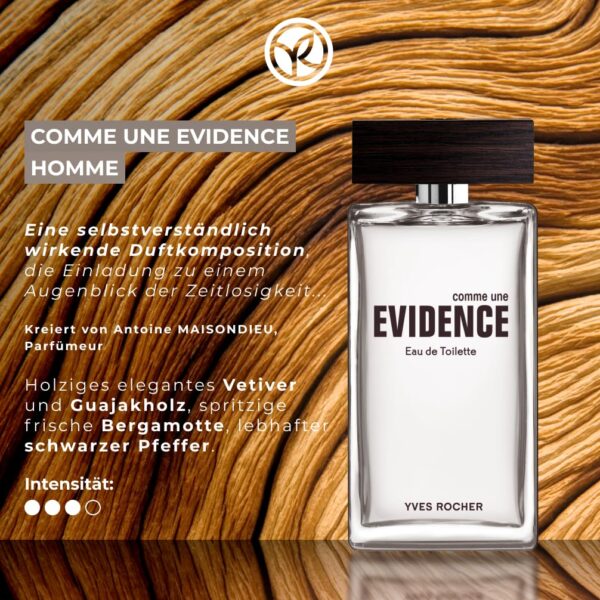 Yves Rocher Comme une Evidence Eau de Toilette for Men, 100 ml./3.3 fl.oz.