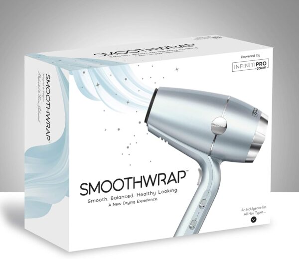INFINITIPRO BY CONAIR SmoothWrap Hair Dryer with Diffuser | Blow Dryer for Less Frizz, More Volume and Body | With Advanced Plasma and Ceramic Technology | Mint