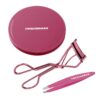 Tweezerman Brow & Grooming Set - Compact Mirror, Slant Tweezer and Travel Tweezerette for Women and Men