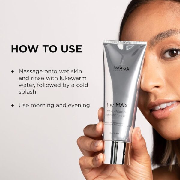 IMAGE Skincare, the MAX Facial Cleanser, Silky Face Wash with Peptides for Youthful Looking Skin, 4 fl oz