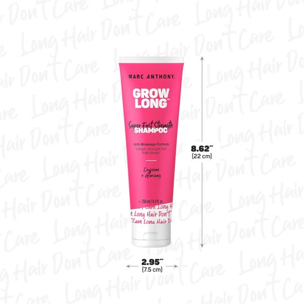 Marc Anthony Strengthening Biotin Shampoo, Grow Long Anti-Frizz, Anti-Breakage & Nourishing Formula For Split Ends - Vitamin E, Caffeine & Ginseng for Dry & Damaged Hair