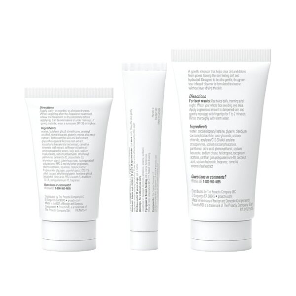 Proactiv MD 3-Step Routine, Ultra-Gentle Face Cleanser, 0.1% Adapalene Gel Treatment, Ultra-Hydrating Moisturizer, 90-Day Acne Treatment Kit