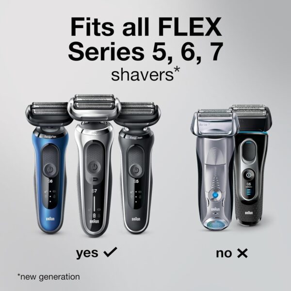 Braun Series 7 Electric Shaver Replacement Head, Easily Attach Your Shaver Head for a Shave as efficient as Day one, Compatible with New Generation Series 7 Shavers, 74S, Silver