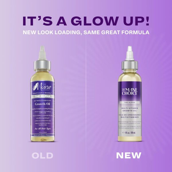 The Mane Choice Alpha Multi-Vitamin Scalp Hair Growth Oil, 4 Fl Oz, 1 Pack, Nourishing Scalp Oil with Biotin, Vitamin C, Rosemary, Rice Extract, Jojoba, Tea Tree & Castor Oil, Lightweight & Non-Greasy