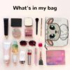 Linen Makeup Bag For Women, Waterproof Travel Cosmetic Organizer Lightweight Zipper Travel Toiletry Bag Organizer Lamb Makeup Brushes Storage Bag