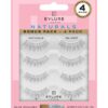 Eylure Naturals No. 020 Reusable Eyelashes, Adhesive Included, Black, 4 Pairs
