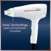Conair Hair Dryer, Worldwide Travel Hair Dryer with Smart Voltage Technology and Folding Handle, Includes Concentrator