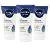 NIVEA MEN Sensitive Face Lotion with SPF 15, Broad Spectrum Sunscreen, 3 Pack of 2.5 Fl Oz Tubes