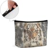 Makeup Bag for Women Cosmetic Bags A Mighty Tiger Travel Toiletry Bag Cute Zipper Make Up Bags Large Capacity Make Up Case Organizer Portable Makeup Pouch for Travelling Gift