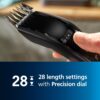 Norelco Philips Hair Clipper 7000 Series, Hair and Beard Trimmer, Precision Dial, PowerAdapt Sensor, Trim-and-Flow, DualCut, DuraPower, 28 Length Settings, 90 Min. Runtime, HC7650/40