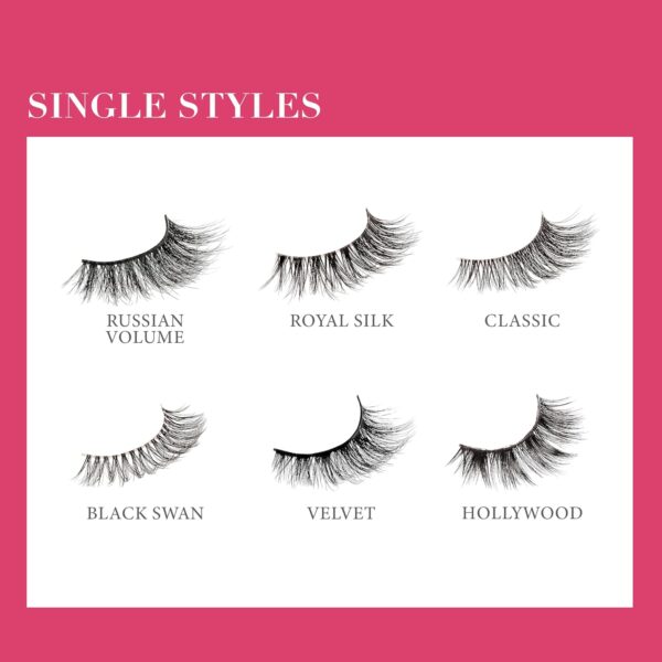 KISS Lash Couture LuXtensions Collection False Eyelashes, Flat Lash Technology, Super Slim Lash Band, Real Lash Extension Fibers, Reusable, Style ‘Royal Silk’, 10mm,1 Pair Strip Lashes
