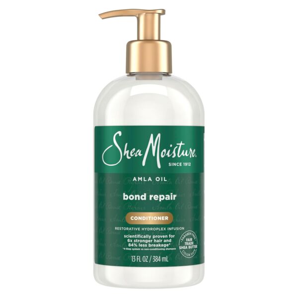 SheaMoisture Bond Repair Conditioner Amla Oil Strengthens and Repairs Hair Bonds with Hydroplex Technology and Amla Oil For Less Breakage with Restorative HydroPlex Infusion 13fl oz