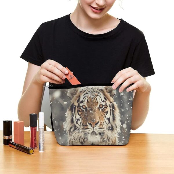 Makeup Bag for Women Cosmetic Bags A Mighty Tiger Travel Toiletry Bag Cute Zipper Make Up Bags Large Capacity Make Up Case Organizer Portable Makeup Pouch for Travelling Gift