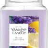 Yankee Candle Large Jar Scented Candle with up to 150 Hour Burn Time, Premium Plant Wax Blend for Consistent Burn, 22 oz Jar Candle with Room Filling Fragrance, Lemon Lavender