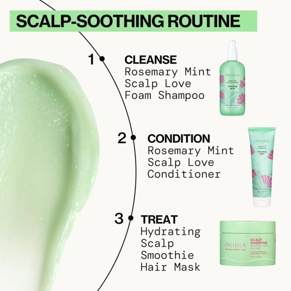 Pacifica Scalp Smoothie Hydrating Scalp Treatment & Leave-On Hair Mask, Cooling Relief for Dry, Flaky, Itchy Scalp & Thinning Hair, Vegan & Cruelty-Free, 6 fl oz