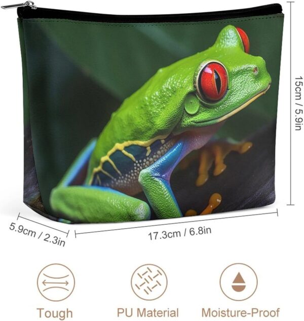 Toiletry Bag for Women Red Eyed Tree Frog Cosmetic Bag Portable Capacity Travel Makeup Bags with Zipper Lightweight Cute Beauty Makeup Organizer for Traveling, Accessories, Essentials