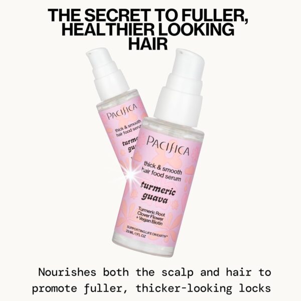 Pacifica Invisible Calming Hair Serum, Frizz Control & Hair Thickening Treatment for Fuller-Looking Hair – Unscented Leave-In Scalp Serum with Peptides, Biotin & Caffeine 1 fl oz, Vegan & Cruelty-Free