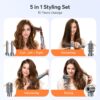 5 in 1 Hair Styler, High-Speed Professional Frizz-Free Hair Dryer Brush, No Heat Damage Air Styler Wrap Blow Dryer - Curl, Volumize, Straighten, 300 Million Ions, Multi Styler, Gift for Women