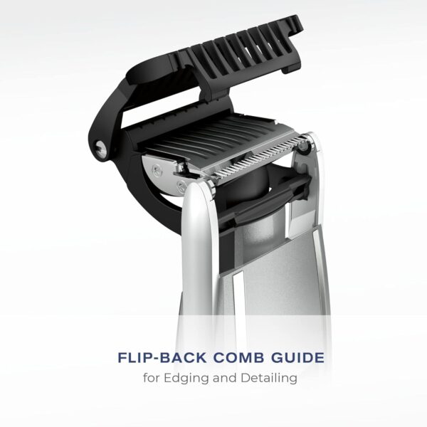 ConairMAN Beard Trimmer for Men, for Face and Mustache, Wet/Dry Beard and Stubble Trimmer, Flex Contouring Head with 15 Precise Settings and Premium