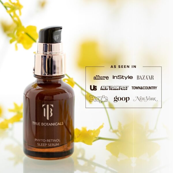 True Botanicals Phyto Retinol Sleep Serum | Nightly Anti-Aging Serum | Retinol Alternative | Targets & Reduces Fine Lines & Wrinkles | Dermatologist Tested, All Natural, Vegan | 1 fl oz | 30 ml
