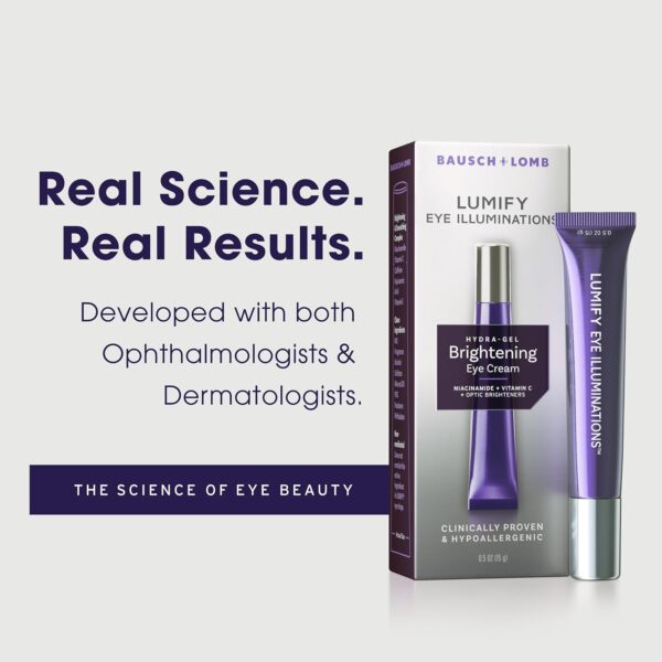 LUMIFY Eye Illuminations Hydra-Gel Brightening Eye Cream, Vitamin C, Caffeine, Niacinamide & Hyaluronic Acid to Brighten, Smooth & Reduce the Look of Fine Lines & Wrinkles, 0.5 Oz (15 g)