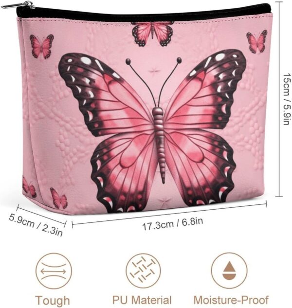 Makeup Bag for Women Cosmetic Bags Butterfly Travel Toiletry Bag Cute Zipper Make Up Bags Large Capacity Makeup Case Organizer Portable Makeup Pouch for Travelling Gift