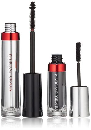 Physicians Formula Eye Booster Volumizing and Lengthening Mascara Instant Doll Lash Extension Kit, Ultra Black, Hypoallergenic, Dermatologist Tested, Clinically Tested, Cruelty Free