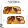 Tropical Beach Palm Tree Sunset Pencil Pouch Large Capacity Pencil Case Leather Cosmetic Bag Office Desk Organizer Coin Pouch Portable Zipper Toiletry Bag for Travel Outdoor