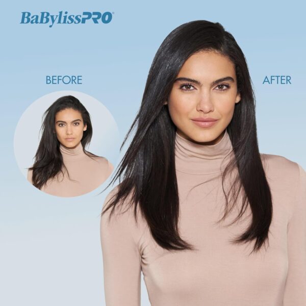 BabylissPRO Nano Titanium Ionic Hair Straightener, Professional Flat Iron For All Hair Types