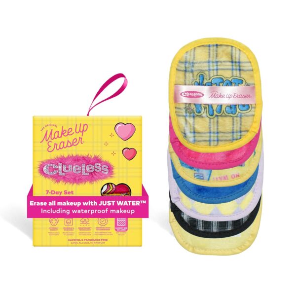 Makeup Eraser The Original, 7-Day Set, Erase All Makeup with Just Water, Including Waterproof Mascara, Eyeliner, Foundation, Lipstick, Sunscreen, and More! Clueless, 7ct.