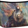 Toiletry Bag for Women Beautiful Steam Train Cosmetic Bag Portable Capacity Travel Makeup Bags with Zipper Lightweight Cute Beauty Makeup Organizer for Traveling, Accessories, Essentials