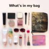 Linen Makeup Bag For Women, Waterproof Travel Cosmetic Organizer Lightweight Zipper Travel Toiletry Bag Organizer Deer Hunting Season Makeup Brushes Storage Bag