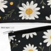 Makeup Bag for Women Cosmetic Bags Daisy Flower Pattern Travel Toiletry Bag Cute Zipper Make Up Bags Large Capacity Makeup Case Organizer Portable Makeup Pouch for Travelling Gift